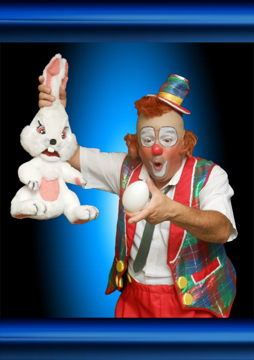 magie pour enfants avec le clown Patoche crée par l'artiste BiBi-SCHOTT