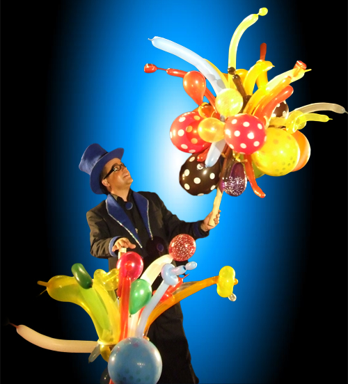 Bollons, Sculpteur sur Ballons, Bibi schott, animation pour enfants, ventriloque, magicien pour enfants, spectacle de Noël,