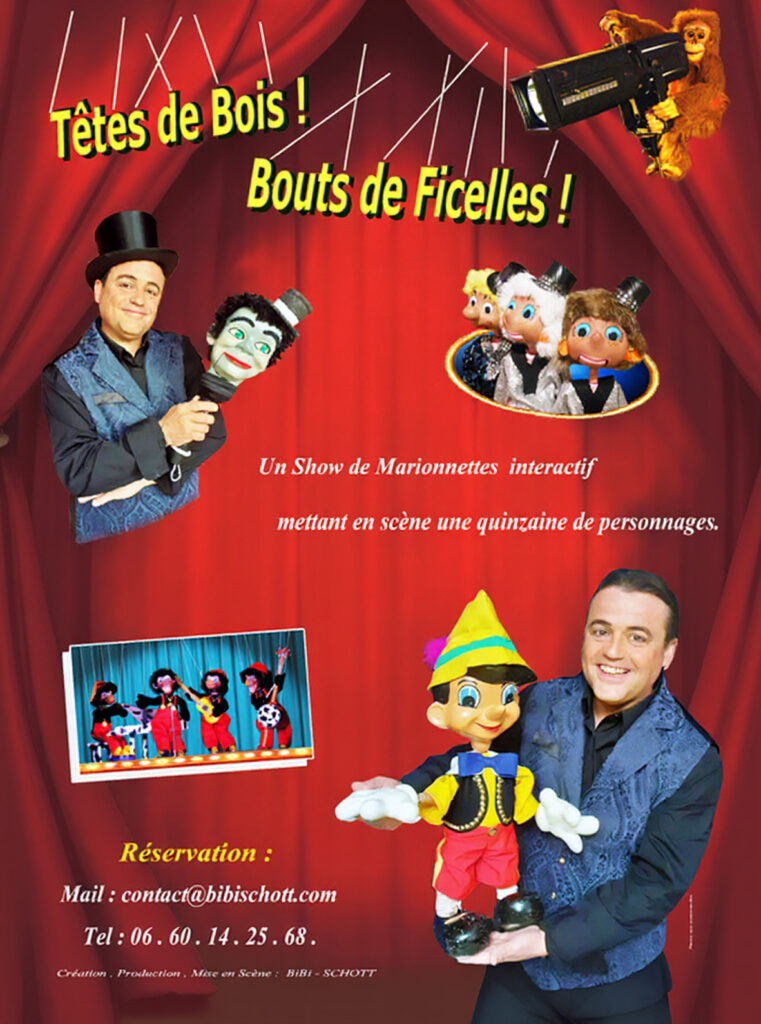 Marionnettes, Bibi-schott, Ventriloque des enfants, Magie pour tous, Spectacle pour Noël,