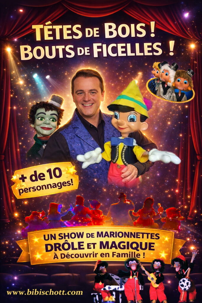 artiste, bibi schott, bibi-schott, ventriloque, marionnettes, marionnettistes, enfants, noël, spectacle de noël, magicien, Homme-orchestre,